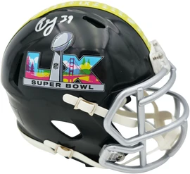 Ty Okada Autographed Seattle Seahawks Black Super Bowl LX Logo Speed Mini Helmet MCS Holo Stock #267935