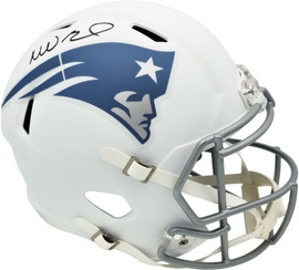 Mike Vrabel Autographed New England Patriots White Rivalries Full Size Speed Replica Helmet JSA Witness Stock #267933