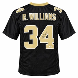 New Orleans Saints Ricky Williams Autographed Black Jersey JSA Witness Stock #267819
