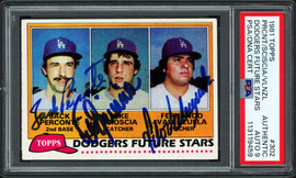 Fernando Valenzuela & Others Autographed 1981 Topps Rookie Card #302 Los Angeles Dodgers Auto Grade Mint 9 PSA/DNA #113119459