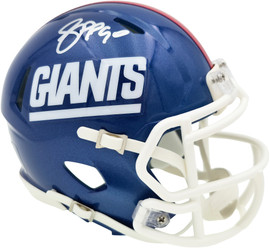 Jason Pierre-Paul Autographed New York Giants Blue Color Rush Speed Mini Helmet JSA Witness Stock #268042