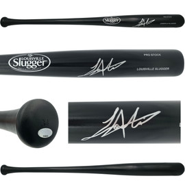 Lazaro Montes Autographed Black Louisville Slugger Pro Stock Bat Seattle Mariners MCS Holo Stock #268003