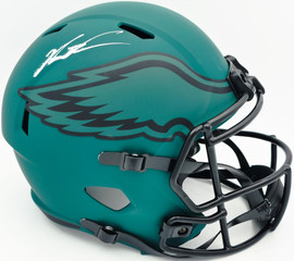 Jalen Carter Autographed Philadelphia Eagles Rave Green Full Size Speed Replica Helmet (Smudged) JSA Witness #WC524281