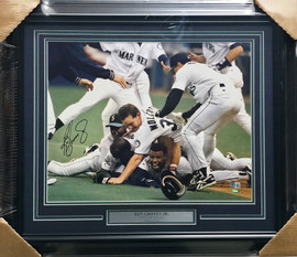 Ken Griffey Jr. Autographed Framed 16x20 Photo Seattle Mariners The Dogpile Beckett BAS QR #BA78429