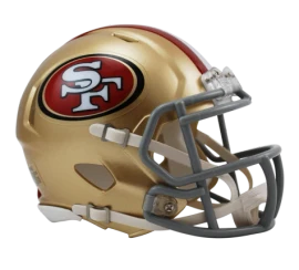 Unsigned San Francisco 49ers Gold Speed Mini Helmet Stock #268293