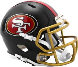 Unsigned San Francisco 49ers Black Rivalries Speed Mini Helmet Stock #268295