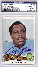Coy Bacon Autographed 1975 Topps Card #284 San Diego Chargers PSA/DNA #83367518
