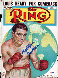 Joey Maxim Autographed The Ring Magazine Cover PSA/DNA #S47177