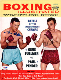 Gene Fullmer & Paul Pender Autographed Boxing Illustrated Magazine Cover PSA/DNA #S47262