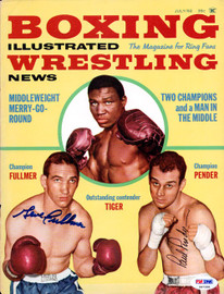 Gene Fullmer & Paul Pender Autographed Boxing Illustrated Magazine Cover PSA/DNA #S47266
