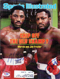 Joe Frazier & Marvis Frazier Autographed Sports Illustrated Magazine Cover PSA/DNA #S47571