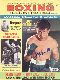 Joey Giardello Autographed Boxing Illustrated Magazine Cover PSA/DNA #S42387