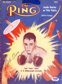 Carl "Bobo" Olson Autographed The Ring Magazine Cover PSA/DNA #S48614