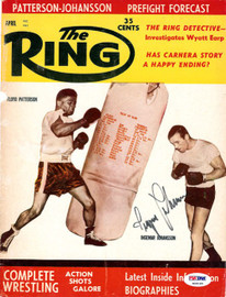 Ingemar Johansson Autographed The Ring Magazine Cover PSA/DNA #S49185