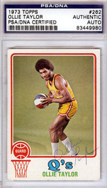 Ollie Taylor Autographed 1973 Topps Card #262 San Diego Conquistadors PSA/DNA #83449980