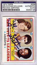 Bill Melchionni & Chuck Williams Autographed 1973 Topps Card #239 PSA/DNA #83454126