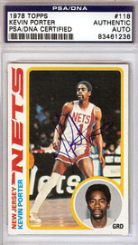 Kevin Porter Autographed 1978 Topps Card #118 New Jersey Nets PSA/DNA #83461236