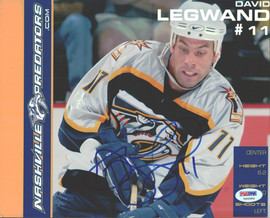 David Legwand Autographed 8x10 Photo Nashville Predators PSA/DNA #U96584