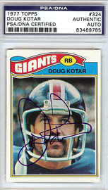 Doug Kotar Autographed 1977 Topps Card #324 New York Giants PSA/DNA #83469785