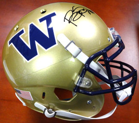 Bishop Sankey Autographed Schutt UW Huskies Full Size Authentic Helmet MCS Holo #40373