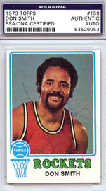 Don Smith "Zaid Abdul-Aziz" Autographed 1973 Topps Card #159 Houston Rockets PSA/DNA #83526053