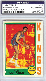 Ron Behagen Autographed 1974 Topps Card #11 Kansas City Kings PSA/DNA #83525426