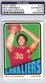Rick Roberson Autographed 1972 Topps Card #126 Cleveland Cavaliers PSA/DNA #83584089
