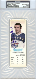 Danny Grant Autographed 1970 Dad's Cookies Card Minnesota North Stars PSA/DNA #83584683