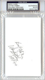 Wayne Embry Autographed 3x5 Index Card Milwaukee Bucks, Cleveland Cavaliers PSA/DNA #83721352