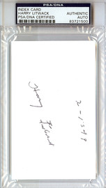 Harry Litwack Autographed 3x5 Index Card Temple Owls Coach PSA/DNA #83721500