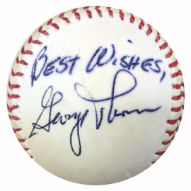George Thomas Autographed Baseball Boston Red Sox "Best Wishes" PSA/DNA #Y29690