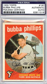 Bubba Phillips Autographed 1959 Topps Card #187 Chicago White Sox PSA/DNA #83811018