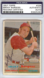 Smoky Burgess Autographed 1957 Topps Card #228 Cincinnati Redlegs PSA/DNA #83825260