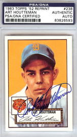 Art Houtteman Autographed 1952 Topps Reprint Card #238 Detroit Tigers PSA/DNA #83826593