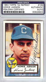 Howie Judson Autographed 1952 Topps Reprint Card #169 Chicago White Sox PSA/DNA #83826605