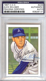 Alex Kellner Autographed 1952 Bowman Reprints Card #226 Philadelphia A's PSA/DNA #83826131