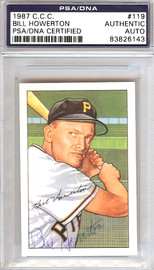 Bill Howerton Autographed 1952 Bowman Reprints Card #119 Pittsburgh Pirates PSA/DNA #83826143