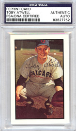 Toby Atwell Autographed 1953 Bowman Reprint Card #112 Chicago Cubs PSA/DNA #83827752