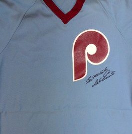Philadelphia Phillies Del Ennis Autographed Blue Jersey "Best Wishes" PSA/DNA #V11814