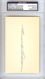 Arnold "Red" Anderson Autographed 3x5 Index Card Washington Senators PSA/DNA #83860285