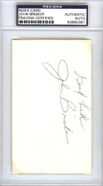 John Brisker Autographed 3x5 Index Card Seattle Super Sonics "Good Luck" PSA/DNA #83860381
