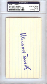 Michael Burke Autographed 3x5 Index Card New York Yankees President PSA/DNA #83862110