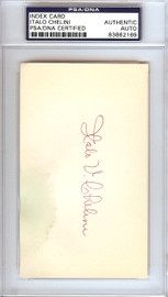 Italo Chelini Autographed 3x5 Index Card Chicago White Sox PSA/DNA #83862169