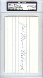 J.W. Moose Clabaugh Autographed 3x5 Index Card Brooklyn Dodgers PSA/DNA #83862202