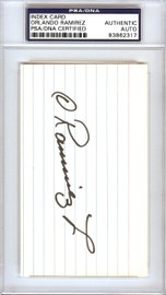 Orlando Ramirez Autographed 3x5 Index Card California Angels PSA/DNA #83862317