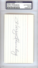 Harry Rosenberg Autographed 3x5 Index Card New York Giants PSA/DNA #83862361