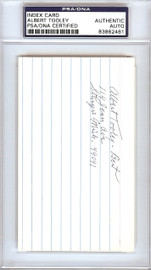 Albert Bert Tooley Autographed 3x5 Index Card Brooklyn Dodgers PSA/DNA #83862461