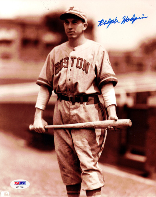 Ralph Hodgin Autographed 8x10 Photo Boston Braves PSA/DNA #AB51590