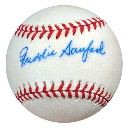 Freddie Sanford Autographed Official AL Baseball St. Louis Browns, New York Yankees PSA/DNA #Q89154