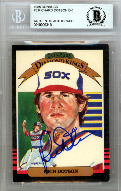 Richard Dotson Autographed 1985 Donruss Card #3 Chicago White Sox Beckett BAS #10009318
